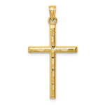 Load image into Gallery viewer, 14K Yellow Gold Hollow Diamond-cut Cross Pendant