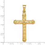 Load image into Gallery viewer, 14K Yellow Gold Hollow Diamond-cut Cross Pendant