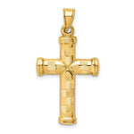 Load image into Gallery viewer, 14K Yellow Gold Hollow Diamond-cut Cross Pendant