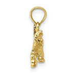 Load image into Gallery viewer, 14K Yellow Gold 2-D Cat With Ball Charm Pendant