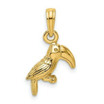 Load image into Gallery viewer, 14K Yellow Gold 3-D Textured & Polished Toucan Bird Charm Pendant
