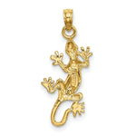 Load image into Gallery viewer, 14K Yellow Gold 2-D Lizard Charm Pendant