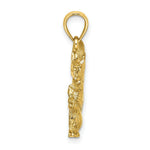 Load image into Gallery viewer, 14K Yellow Gold 2-D Textured Sitting Squirrel Charm Pendant