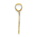 Load image into Gallery viewer, 14K Yellow Gold Polished and Engraved Hummingbird Charm Pendant