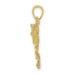 Load image into Gallery viewer, 14K Yellow Gold 2-D Textured Frog Charm Pendant