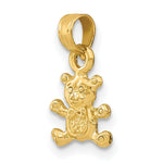 Load image into Gallery viewer, 14K Yellow Gold 3-D Mini TEDDY BEAR Charm Pendant