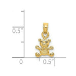 Load image into Gallery viewer, 14K Yellow Gold 3-D Mini TEDDY BEAR Charm Pendant