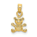 Load image into Gallery viewer, 14K Yellow Gold 3-D Mini TEDDY BEAR Charm Pendant