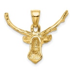Load image into Gallery viewer, 14K Yellow Gold 2-D Deer Head 8 Point Buck Charm Pendant