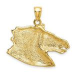 Load image into Gallery viewer, 14K Yellow Gold 2-D & Polished Horse Head Charm Pendant