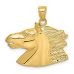 Load image into Gallery viewer, 14K Yellow Gold 2-D & Polished Horse Head Charm Pendant