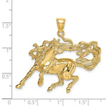 Load image into Gallery viewer, 14K Yellow Gold 2-D Dancing Horse Charm Pendant