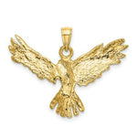 Load image into Gallery viewer, 14K Yellow Gold 2-D EAGLE FLYING Charm Pendant