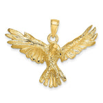 Load image into Gallery viewer, 14K Yellow Gold 2-D EAGLE FLYING Charm Pendant