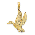 Load image into Gallery viewer, 14K Yellow Gold 2-D FLYING MALLORD DUCK Charm Pendant