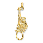 Load image into Gallery viewer, 14K Yellow Gold 2-D & Textured Hanging Monkey Charm Pendant