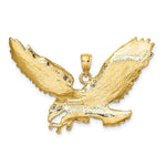 Load image into Gallery viewer, 14K Yellow Gold 2-D EAGLE With Beak Touching Claws Charm Pendant