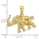 Load image into Gallery viewer, 14K Yellow Gold 3-D Elephant Profile With Tusk Charm Pendant