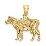 Load image into Gallery viewer, 14K Yellow Gold 3-D COW Charm Pendant