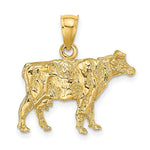 Load image into Gallery viewer, 14K Yellow Gold 3-D COW Charm Pendant