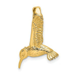 Load image into Gallery viewer, 14K Yellow Gold 3-D Hummingbird Charm Pendant