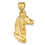 Load image into Gallery viewer, 14K Yellow Gold 3-D & Polished Horse Head Charm Pendant