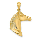 Load image into Gallery viewer, 14K Yellow Gold 3-D & Polished Horse Head Charm Pendant