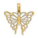 Load image into Gallery viewer, 14K Yellow Gold Butterfly Charm Pendant