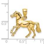 Load image into Gallery viewer, 14K Yellow Gold 3-D Horse Charm Pendant