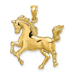 Load image into Gallery viewer, 14K Yellow Gold 2-D Horse Charm Pendant