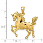 Load image into Gallery viewer, 14K Yellow Gold 2-D Horse Charm Pendant