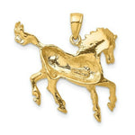 Load image into Gallery viewer, 14K Yellow Gold 2-D Horse Charm Pendant