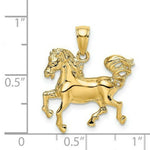 Load image into Gallery viewer, 14K Yellow Gold 2-D Horse Charm Pendant