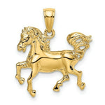 Load image into Gallery viewer, 14K Yellow Gold 2-D Horse Charm Pendant