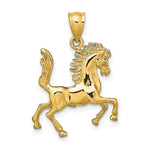 Load image into Gallery viewer, 14K Yellow Gold 3-D Horse Charm Pendant