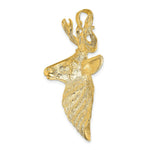 Load image into Gallery viewer, 14K Yellow Gold 3-D Textured Deer Head Charm Pendant