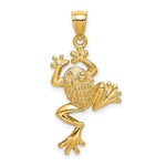 Load image into Gallery viewer, 14K Yellow Gold Frog With Textured Back Charm Pendant