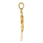 Load image into Gallery viewer, 14K Yellow Gold 2-D Textured Flying Duck Charm Pendant