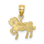 Load image into Gallery viewer, 14K Yellow Gold CAROUSEL Horse Charm Pendant