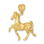 Load image into Gallery viewer, 14K Yellow Gold 3-D Tennessee Walking Horse Charm Pendant