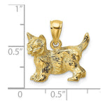 Load image into Gallery viewer, 14K Yellow Gold Cat Standing With Raised Tail Charm Pendant