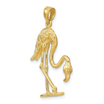 Load image into Gallery viewer, 14K Yellow Gold 3-D & Textured Flamingo Charm Pendant