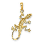 Load image into Gallery viewer, 14K Yellow Gold 2-D Gecko Charm Pendant