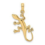Load image into Gallery viewer, 14K Yellow Gold 2-D Gecko Charm Pendant