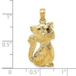 Load image into Gallery viewer, 14K Yellow Gold 2-D Sitting Cat Charm Pendant