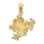 Load image into Gallery viewer, 14K Yellow Gold 2-D Frog Sitting Charm Pendant