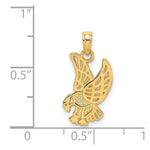 Load image into Gallery viewer, 14K Yellow Gold EAGLE LANDING FLAT Charm Pendant