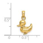 Load image into Gallery viewer, 14K Yellow Gold 3-D DUCK Charm Pendant