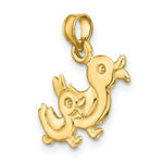 Load image into Gallery viewer, 14K Yellow Gold 3-D DOUBLE DUCKS Charm Pendant
