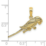 Load image into Gallery viewer, 14K Yellow Gold 3-D Parrot Charm Pendant